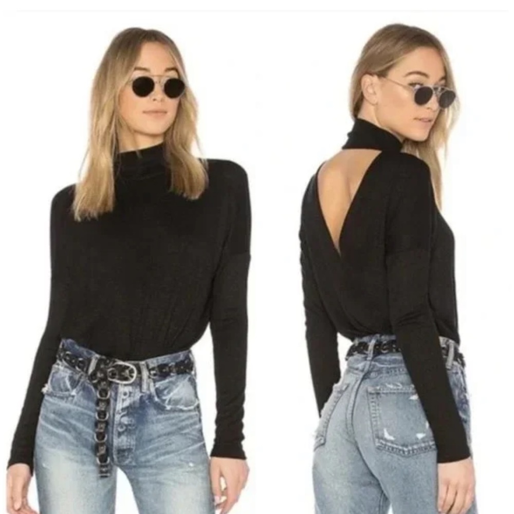 rag & bone Black Open-Back Sweater - Picture 2 of 9